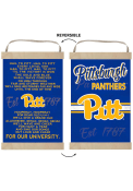 KH Sports Fan Pitt Panthers Fight Song Reversible Banner Sign