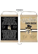 KH Sports Fan Wake Forest Demon Deacons Fight Song Reversible Banner Sign