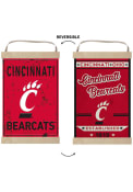 Red Cincinnati Bearcats Faux Rusted Reversible Banner Sign