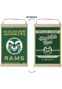 KH Sports Fan Colorado State Rams Faux Rusted Reversible Banner Sign