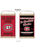 KH Sports Fan St Cloud State Huskies Faux Rusted Reversible Banner Sign