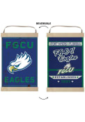 KH Sports Fan Florida Gulf Coast Eagles Faux Rusted Reversible Banner Sign