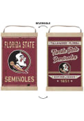 KH Sports Fan Florida State Seminoles Faux Rusted Reversible Banner Sign