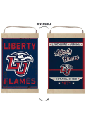 KH Sports Fan Liberty Flames Faux Rusted Reversible Banner Sign
