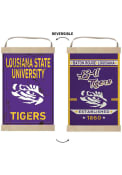 KH Sports Fan LSU Tigers Faux Rusted Reversible Banner Sign
