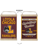 KH Sports Fan Loyola Ramblers Faux Rusted Reversible Banner Sign