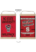 KH Sports Fan NC State Wolfpack Faux Rusted Reversible Banner Sign