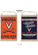 KH Sports Fan Virginia Cavaliers Faux Rusted Reversible Banner Sign