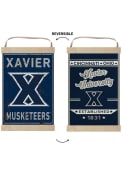 KH Sports Fan Xavier Musketeers Faux Rusted Reversible Banner Sign