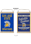 KH Sports Fan San Jose State Spartans Faux Rusted Reversible Banner Sign