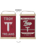 KH Sports Fan Troy Trojans Faux Rusted Reversible Banner Sign
