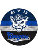 KH Sports Fan BYU Cougars 20x20 Retro Multi Color Circle Sign