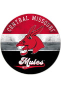 KH Sports Fan Central Missouri Mules 20x20 Retro Multi Color Circle Sign