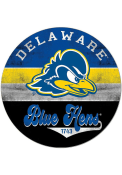 KH Sports Fan Delaware Fightin' Blue Hens 20x20 Retro Multi Color Circle Sign