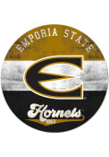 KH Sports Fan Emporia State Hornets 20x20 Retro Multi Color Circle Sign
