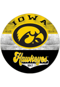 KH Sports Fan Iowa Hawkeyes 20x20 Retro Multi Color Circle Sign