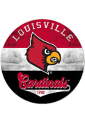 KH Sports Fan Louisville Cardinals 20x20 Retro Multi Color Circle Sign