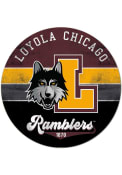 KH Sports Fan Loyola Ramblers 20x20 Retro Multi Color Circle Sign