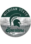 KH Sports Fan Michigan State Spartans 20x20 Retro Multi Color Circle Sign