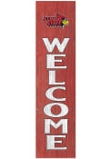 KH Sports Fan Illinois State Redbirds 11x46 Welcome Leaning Sign