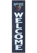 KH Sports Fan Maine Black Bears 12x48 Welcome Leaning Sign