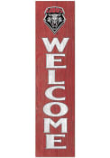 KH Sports Fan New Mexico Lobos 12x48 Welcome Leaning Sign