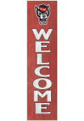 KH Sports Fan NC State Wolfpack 11x46 Welcome Leaning Sign