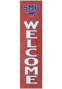 KH Sports Fan SMU Mustangs 11x46 Welcome Leaning Sign