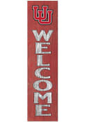 KH Sports Fan Utah Utes 12x48 Welcome Leaning Sign