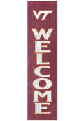 KH Sports Fan Virginia Tech Hokies 12x48 Welcome Leaning Sign