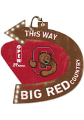 KH Sports Fan Cornell Big Red This Way Arrow Sign