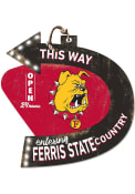 KH Sports Fan Ferris State Bulldogs This Way Arrow Sign
