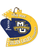 KH Sports Fan Marquette Golden Eagles This Way Arrow Sign