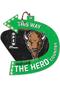 KH Sports Fan Marshall Thundering Herd This Way Arrow Sign