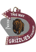 KH Sports Fan Montana Grizzlies This Way Arrow Sign