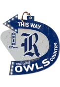 KH Sports Fan Rice Owls This Way Arrow Sign