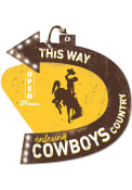 KH Sports Fan Wyoming Cowboys This Way Arrow Sign
