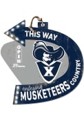 KH Sports Fan Xavier Musketeers This Way Arrow Sign