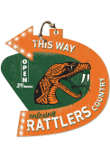 KH Sports Fan Florida A&M Rattlers This Way Arrow Sign