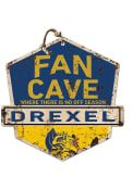 KH Sports Fan Drexel Dragons Fan Cave Rustic Badge Sign