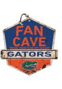 KH Sports Fan Florida Gators Fan Cave Rustic Badge Sign