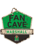 KH Sports Fan Marshall Thundering Herd Fan Cave Rustic Badge Sign