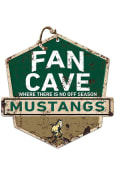 KH Sports Fan Cal Poly Mustangs Fan Cave Rustic Badge Sign