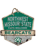 KH Sports Fan Northwest Missouri State Bearcats Fans Welcome Rustic Badge Sign