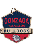 KH Sports Fan Gonzaga Bulldogs Fans Welcome Rustic Badge Sign