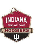KH Sports Fan Indiana Hoosiers Fans Welcome Rustic Badge Sign