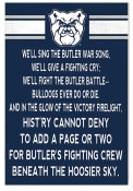 KH Sports Fan Butler Bulldogs 35x24 Fight Song Sign