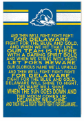 KH Sports Fan Delaware Fightin' Blue Hens 35x24 Fight Song Sign
