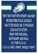 KH Sports Fan Florida Gulf Coast Eagles 35x24 Fight Song Sign