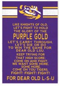 KH Sports Fan LSU Tigers 35x24 Fight Song Sign